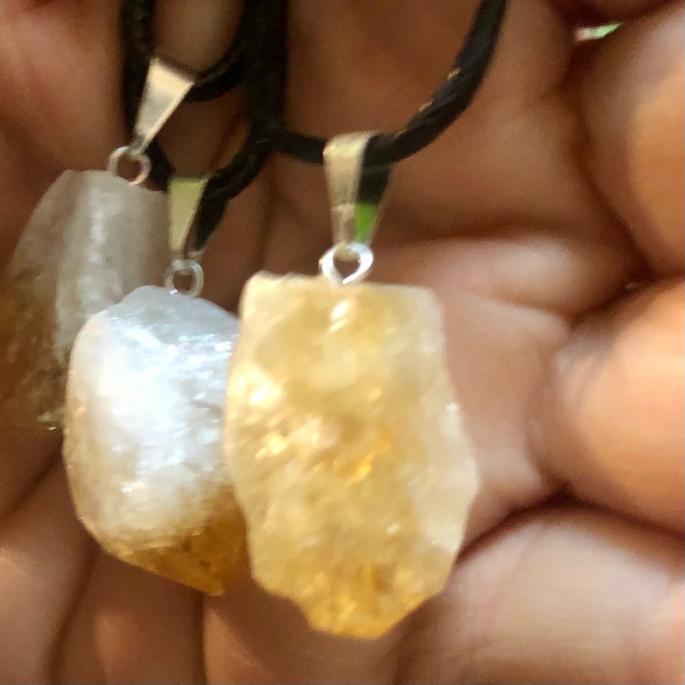 Citrine Natural Nugget Pendant